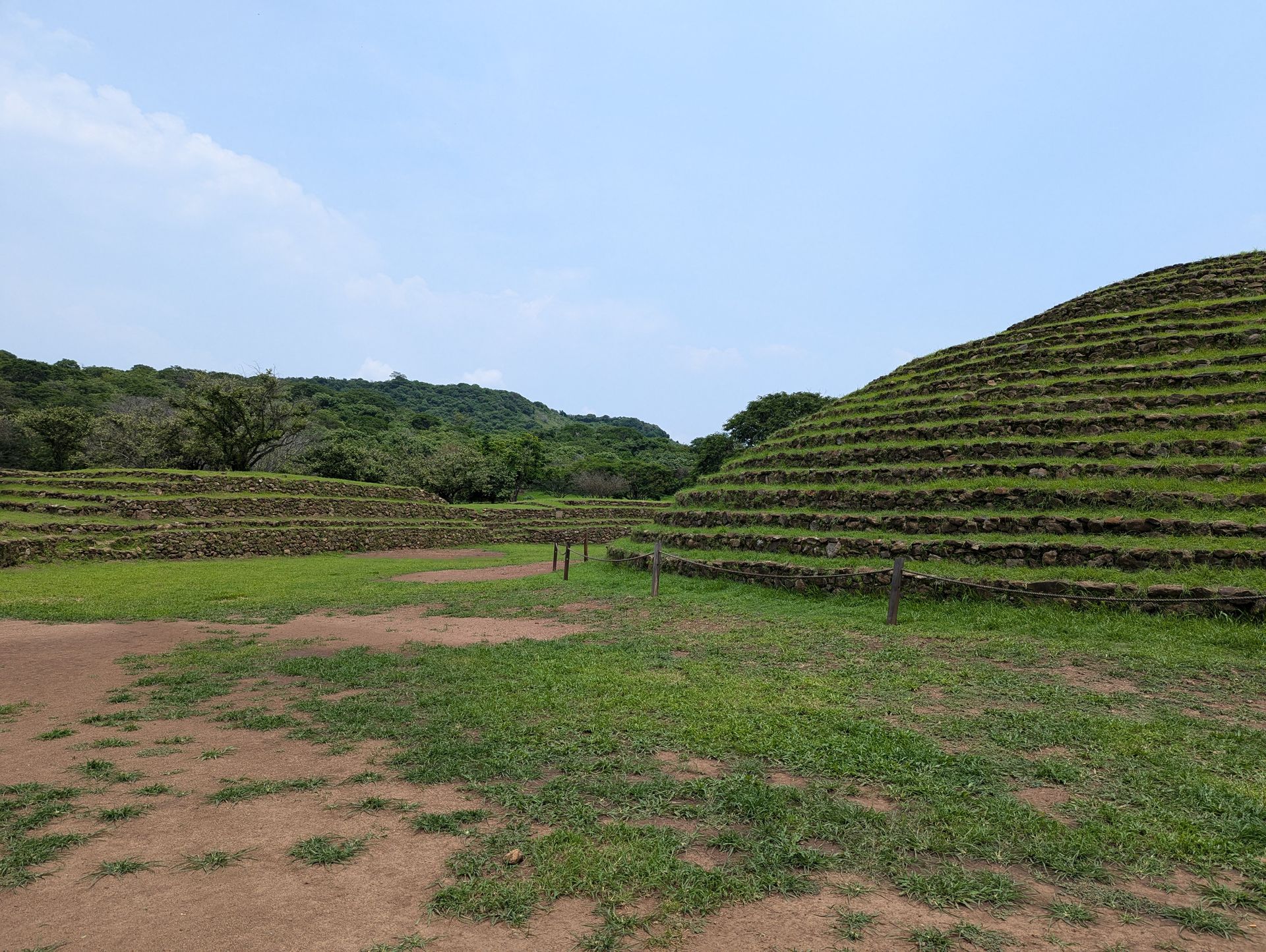 Circular pyramid and platform