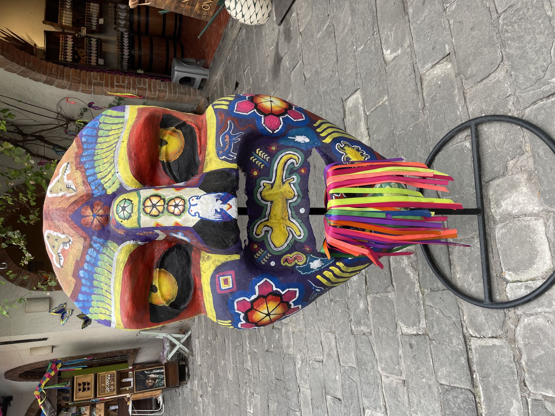 Colorful folk art mask